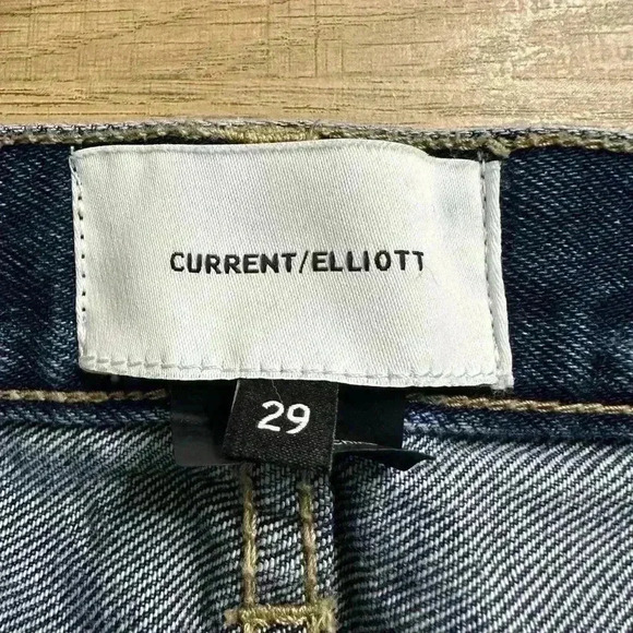Current/Elliott Vintage Cropped high waist Slim Studded jeans Sz 29 - Picture 5 of 5